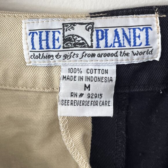 The Planet Single Stitch 1980s Lady Face Smock Top Medium Abstract Artsy - Picture 3 of 7